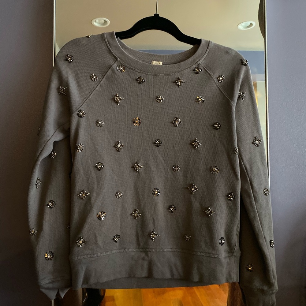 Sweater with crystal details